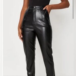 Missguided Black Faux Leather Pants